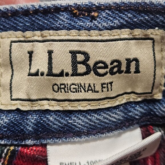 L.L. Bean Women's high rise Lined Jeans Blue 8 MT Cabincore Gorpcore Trail Fit - Picture 4 of 16